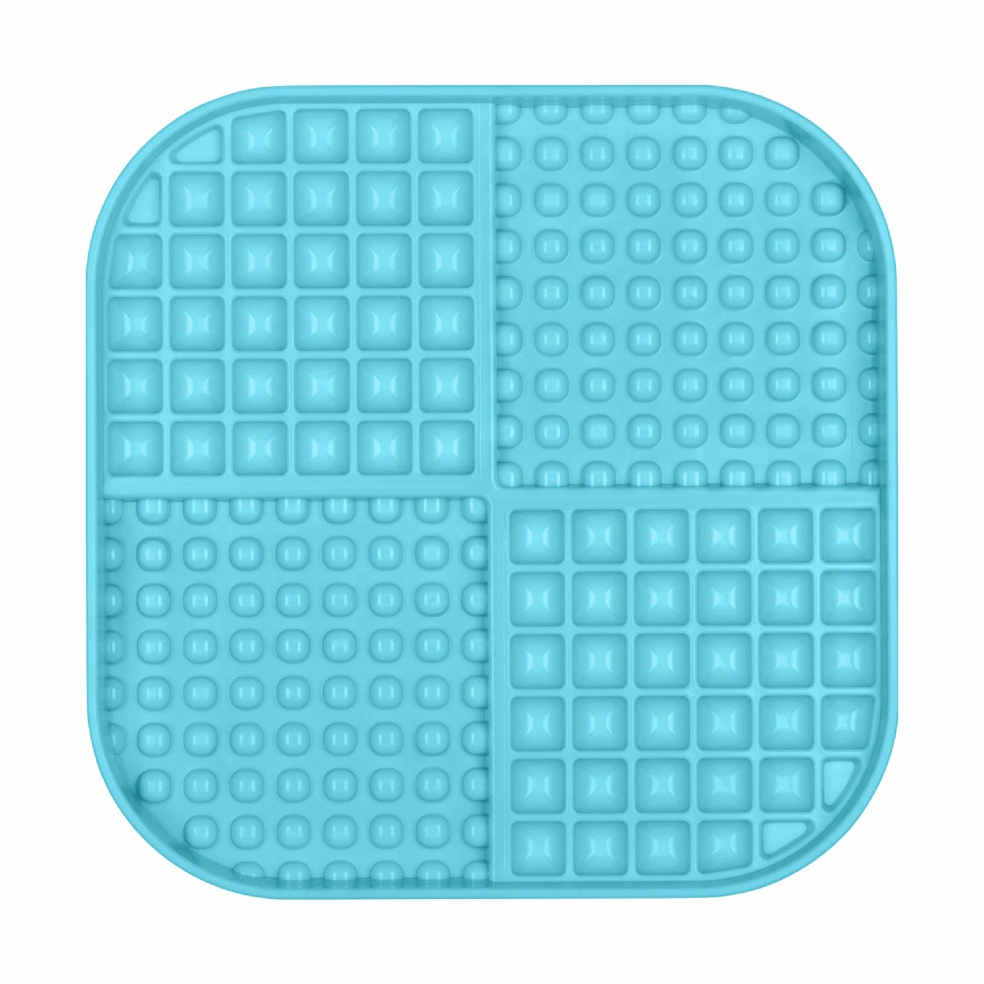 Turquoise LickiMat® Slomo™ XL – Dual-Texture Slow Feeder for Dogs (front) on a white background
