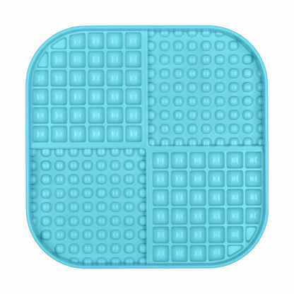 Turquoise LickiMat® Slomo™ XL – Dual-Texture Slow Feeder for Dogs (front) on a white background