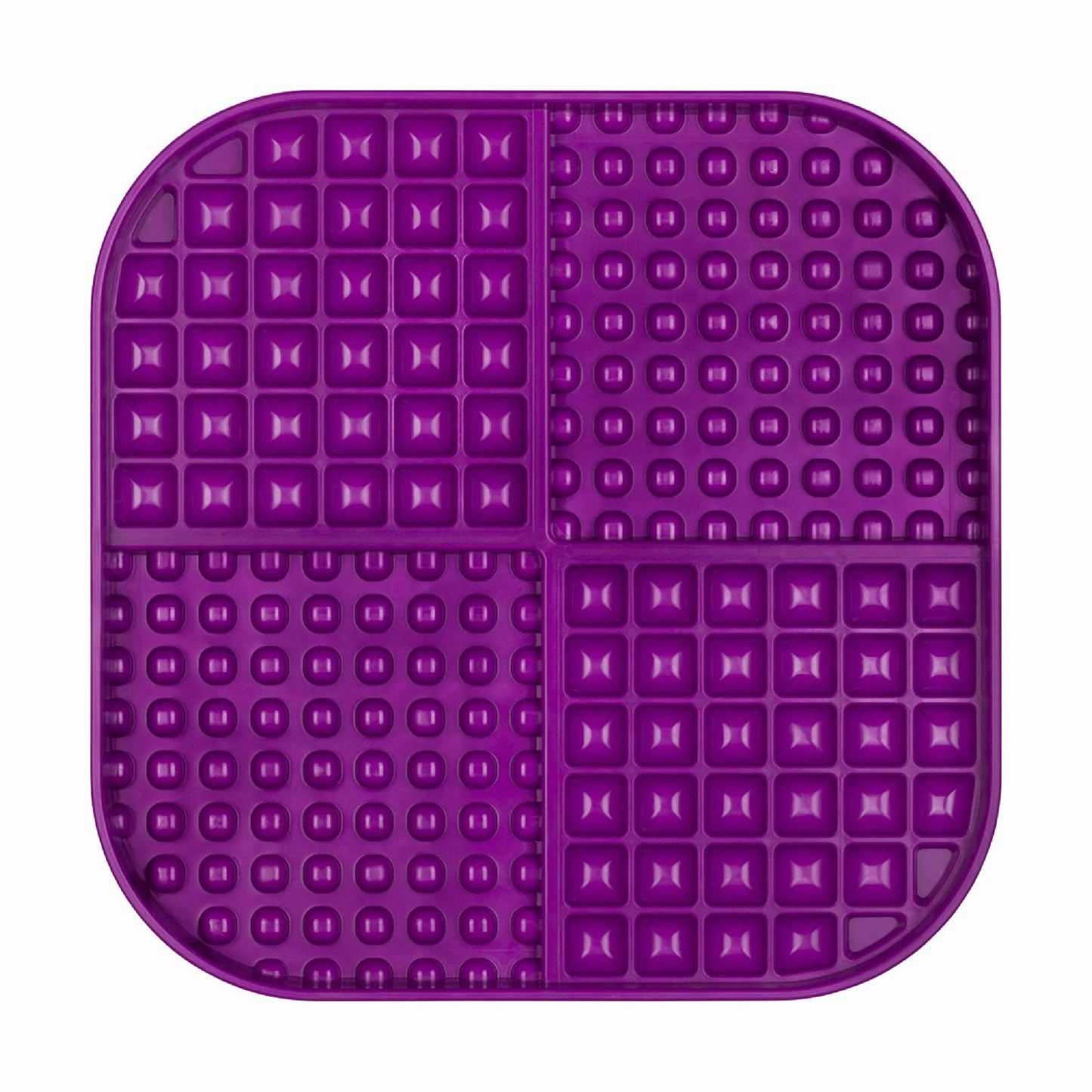 Purple LickiMat® Slomo™ XL – Dual-Texture Slow Feeder for Dogs (front) on a white background