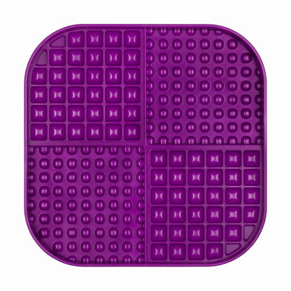 Purple LickiMat® Slomo™ XL – Dual-Texture Slow Feeder for Dogs (front) on a white background