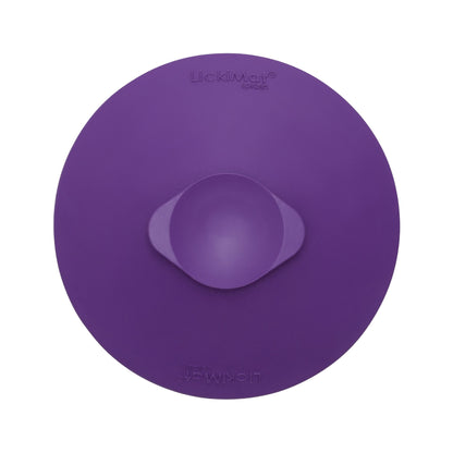 Purple LickiMat® Splash™ – Suction Slow Feeder for Dogs, Grooming & Bath Time (rear) on a white background