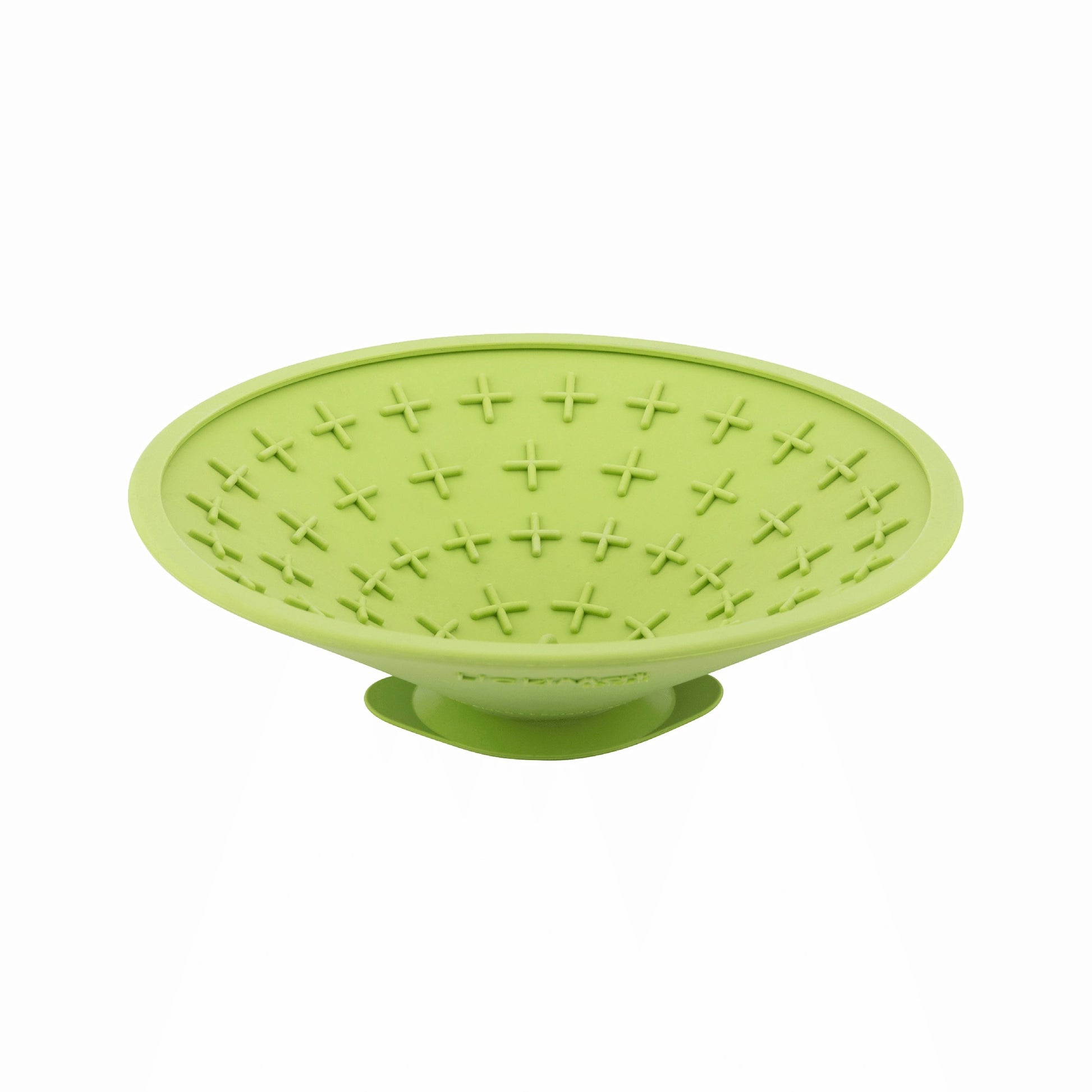 Green LickiMat® Splash™ – Suction Slow Feeder for Dogs, Grooming & Bath Time (side) on a white background