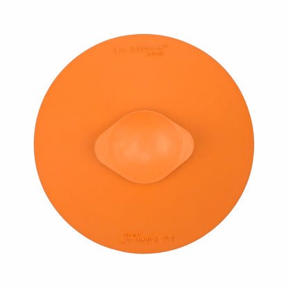 Orange LickiMat® Splash™ – Suction Slow Feeder for Dogs, Grooming & Bath Time (rear) on a white background