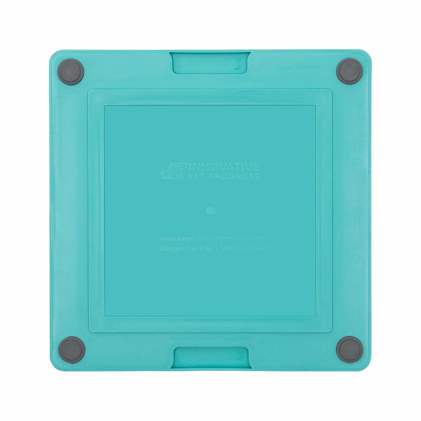 Turquoise LickiMat® Tuff Buddy™ – Durable Slow Feeder Lick Mat for Dogs (rear) on a white background
