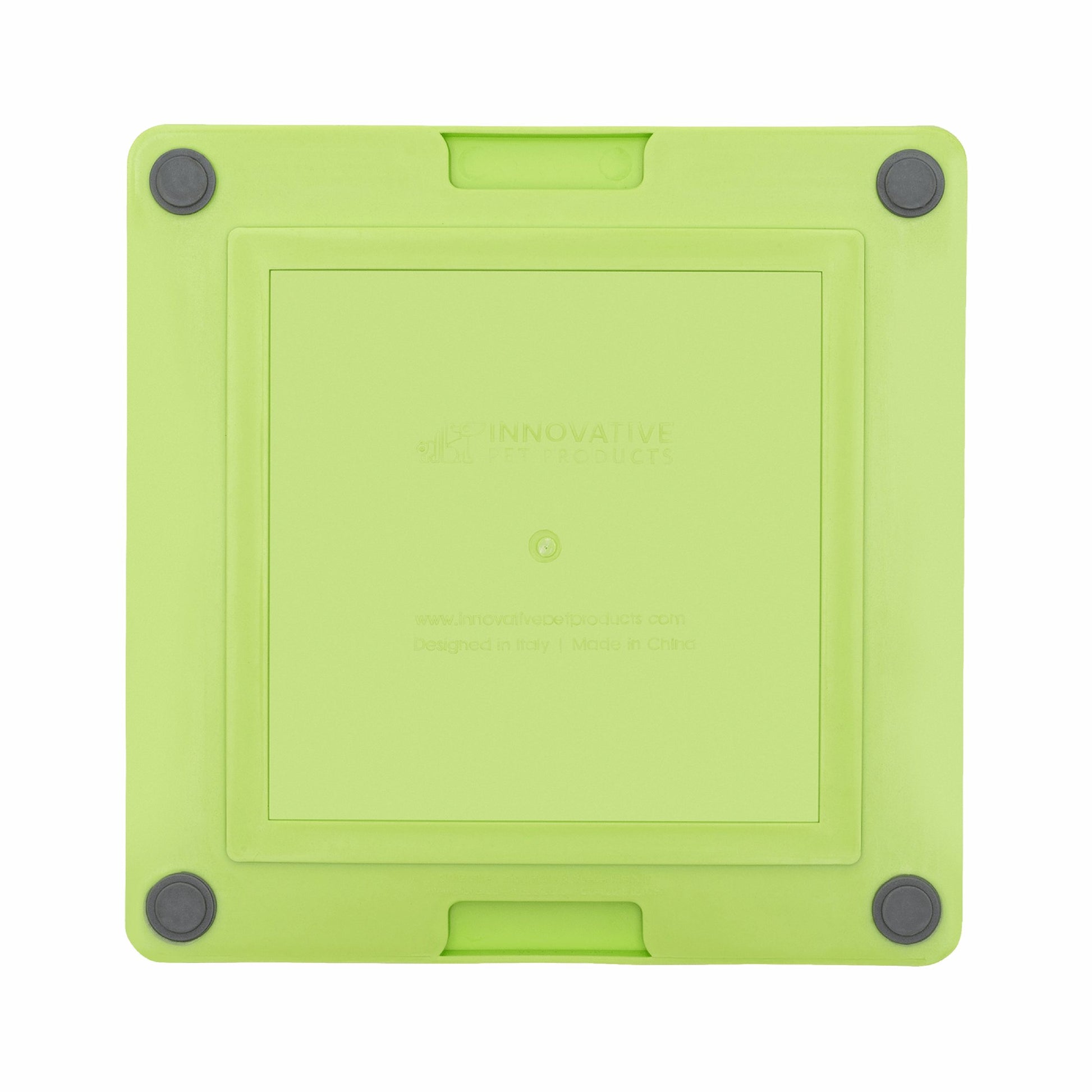 Green LickiMat® Tuff Buddy™ – Durable Slow Feeder Lick Mat for Dogs (rear) on a white background