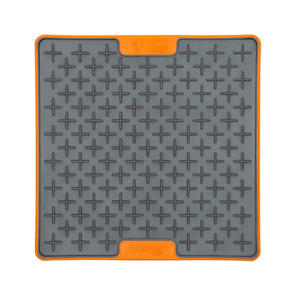 Orange LickiMat® Tuff Buddy™ – Durable Slow Feeder Lick Mat for Dogs (front) on a white background