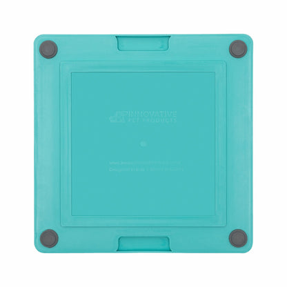 Turquoise LickiMat® Tuff Playdate™ – Durable Slow Feeder Lick Mat for Dogs (rear) on a white background