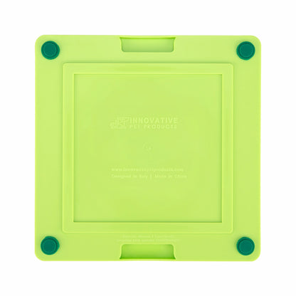 Green LickiMat® Tuff Pro Soother™ – Slow Feeder Lick Mat for Dogs (rear) on a white background
