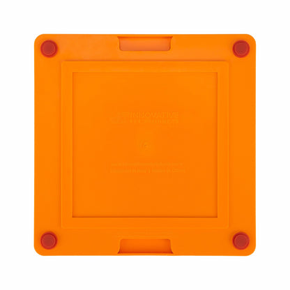 Orange LickiMat® Tuff Pro Soother™ – Slow Feeder Lick Mat for Dogs (rear) on a white background