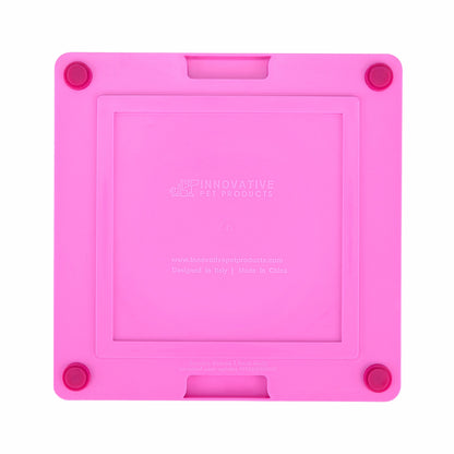 Pink LickiMat® Tuff Pro Soother™ – Slow Feeder Lick Mat for Dogs (rear) on a white background