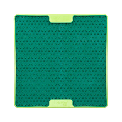 Green LickiMat® Tuff Pro Soother™ – Slow Feeder Lick Mat for Dogs (front) on a white background
