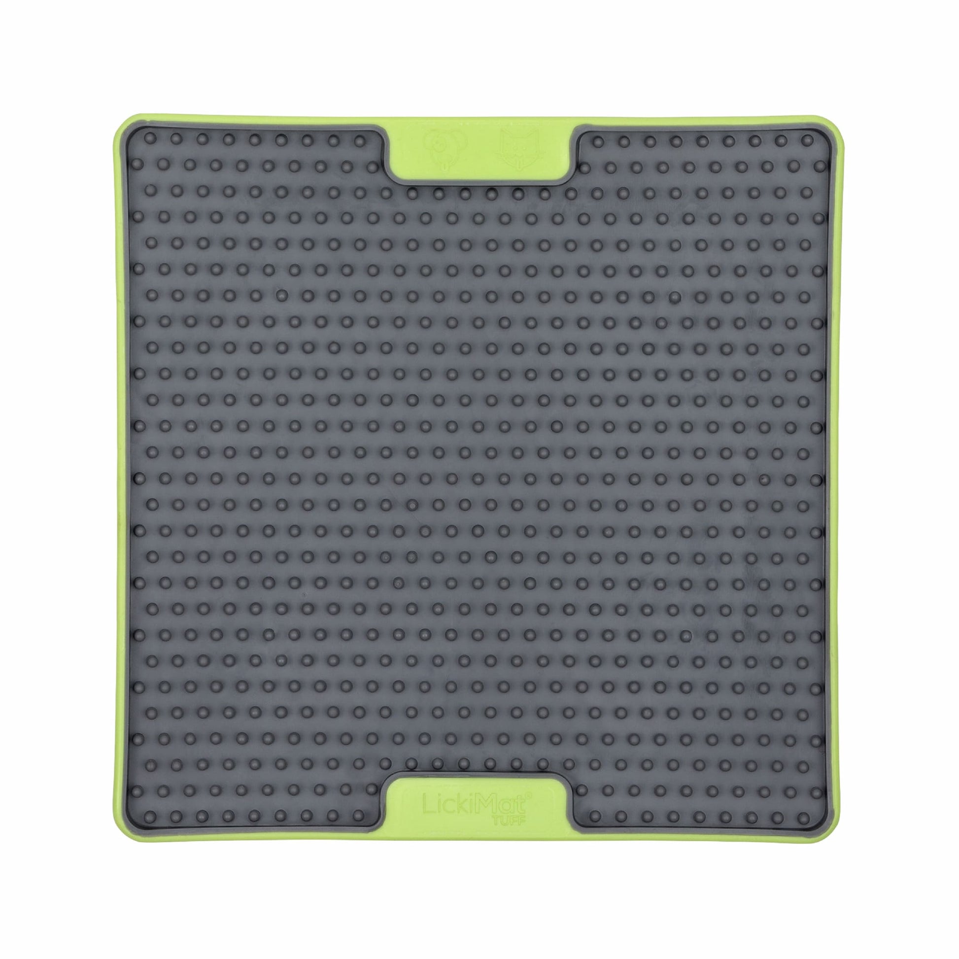 Green LickiMat® Tuff Soother™ for Cats – Durable Slow Feeder Lick Mat on white background