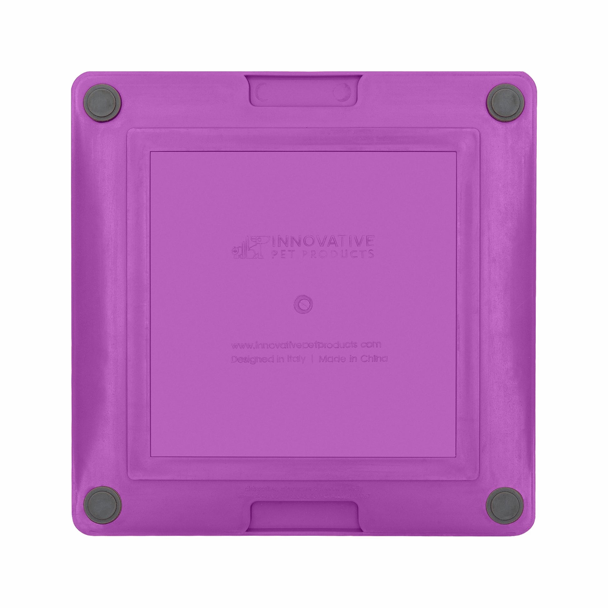 Purple LickiMat® Tuff Soother™ – Durable Slow Feeder Lick Mat for Dogs (rear) on a white background