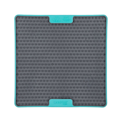 Turquoise LickiMat® Tuff Soother™ – Durable Slow Feeder Lick Mat for Dogs (front) on a white background