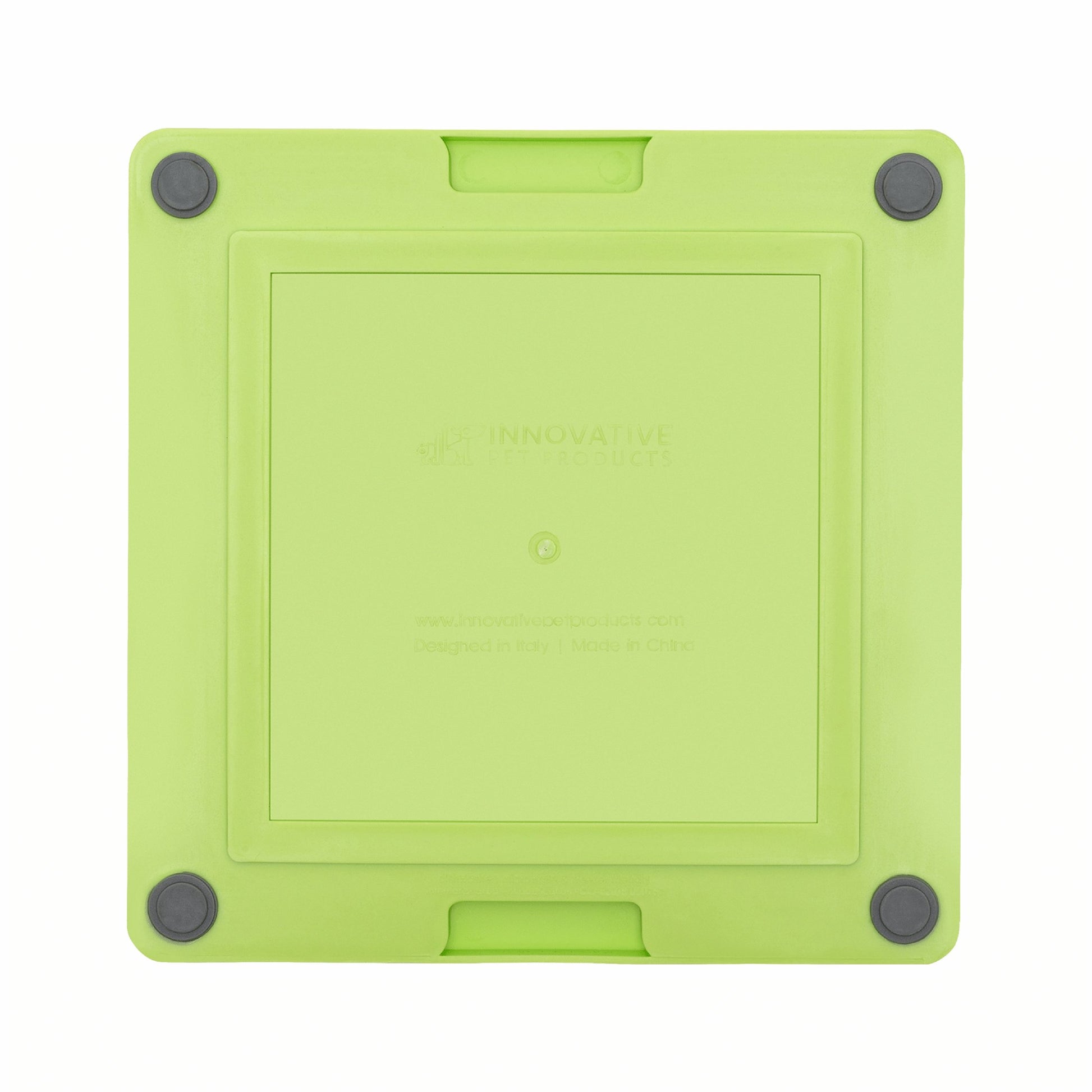 Green LickiMat® Tuff Soother™ – Durable Slow Feeder Lick Mat for Dogs (rear) on a white background