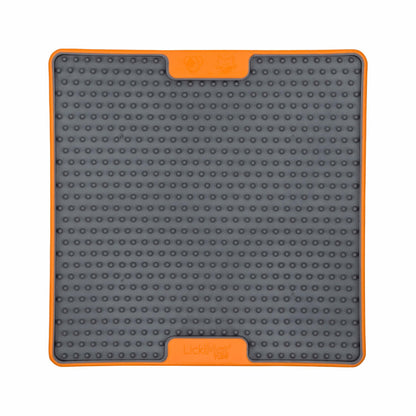 Orange LickiMat® Tuff Soother™ – Durable Slow Feeder Lick Mat for Dogs (front) on a white background
