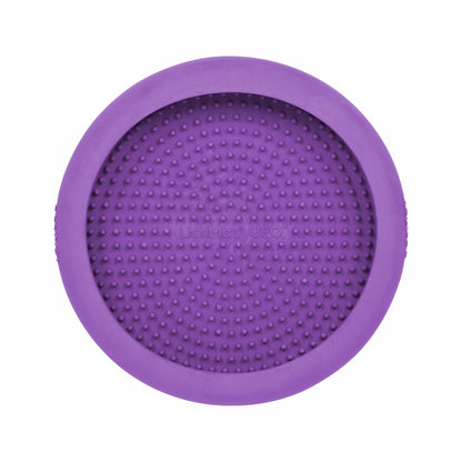 Purple LickiMat® UFO™ – Suction Slow Feeder Dog Bowl (front) on a white background