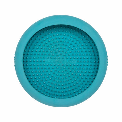 Turquoise LickiMat® UFO™ – Suction Slow Feeder Dog Bowl (front) on a white background