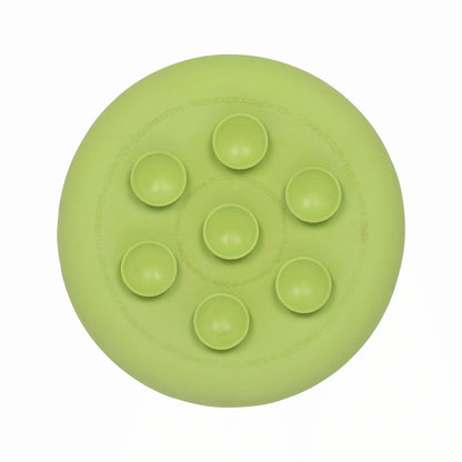 Green LickiMat® UFO™ – Suction Slow Feeder Dog Bowl (rear) on a white background