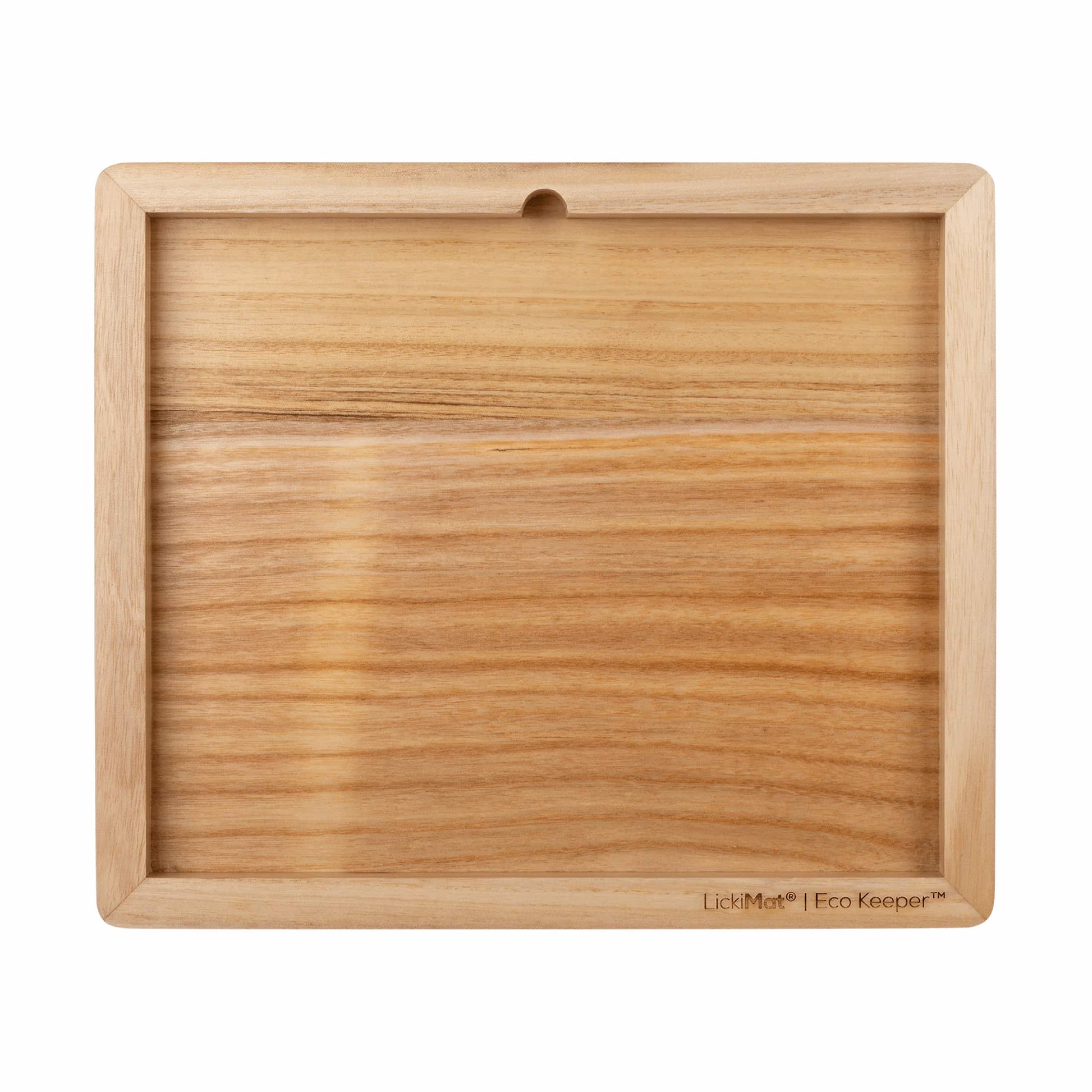 LickiMat® Wooden XL Eco Keeper™ – Holder & Feeding Bowl for Large Dogs (front) on white background