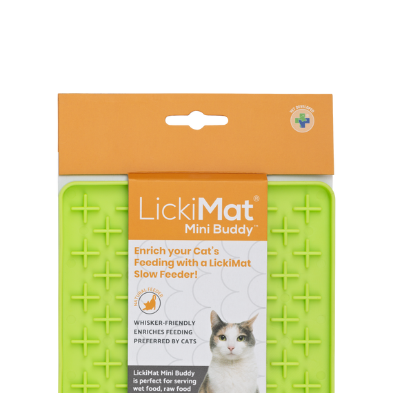 LickiMat Mini Buddy Cat - Green