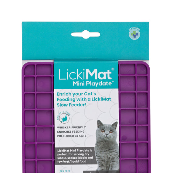 LickiMat Mini Playdate Cat - Purple