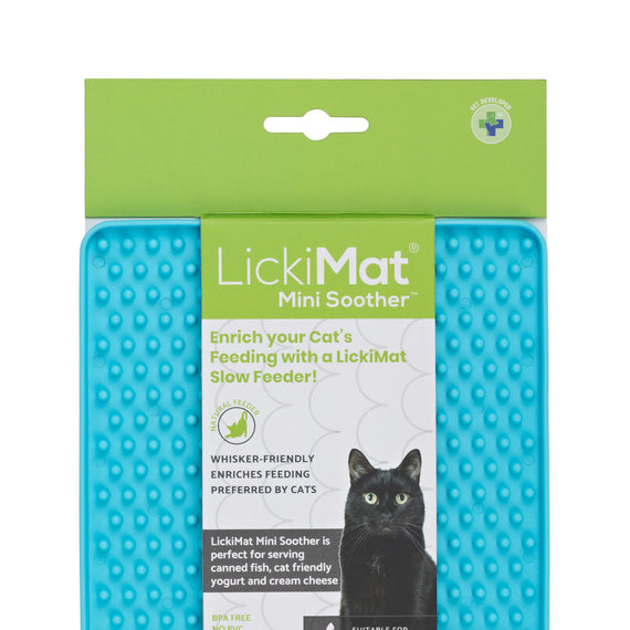 LickiMat Mini Soother Cat - Turquoise