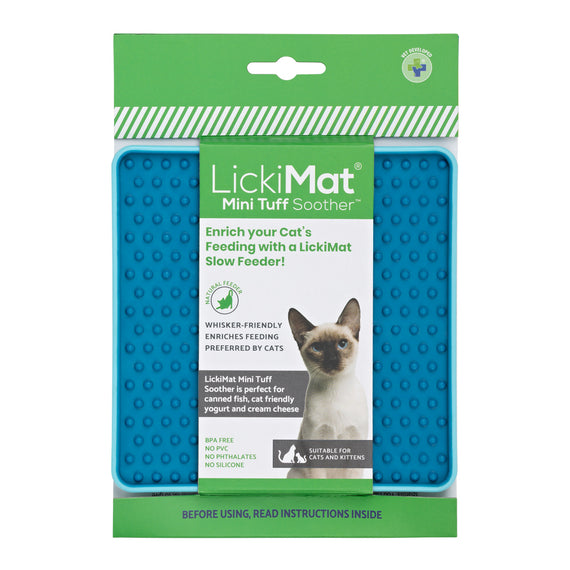 LickiMat Mini Soother Tuff Cat - Turquoise