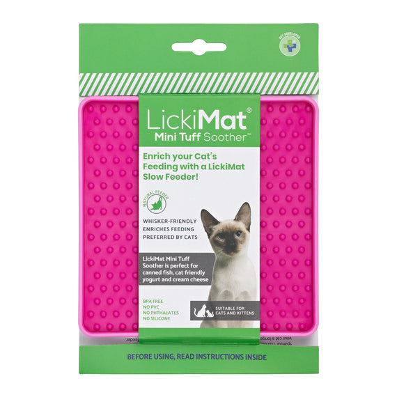 LickiMat Mini Soother Tuff Cat - Pink